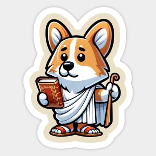 corgi philosopher Sticker